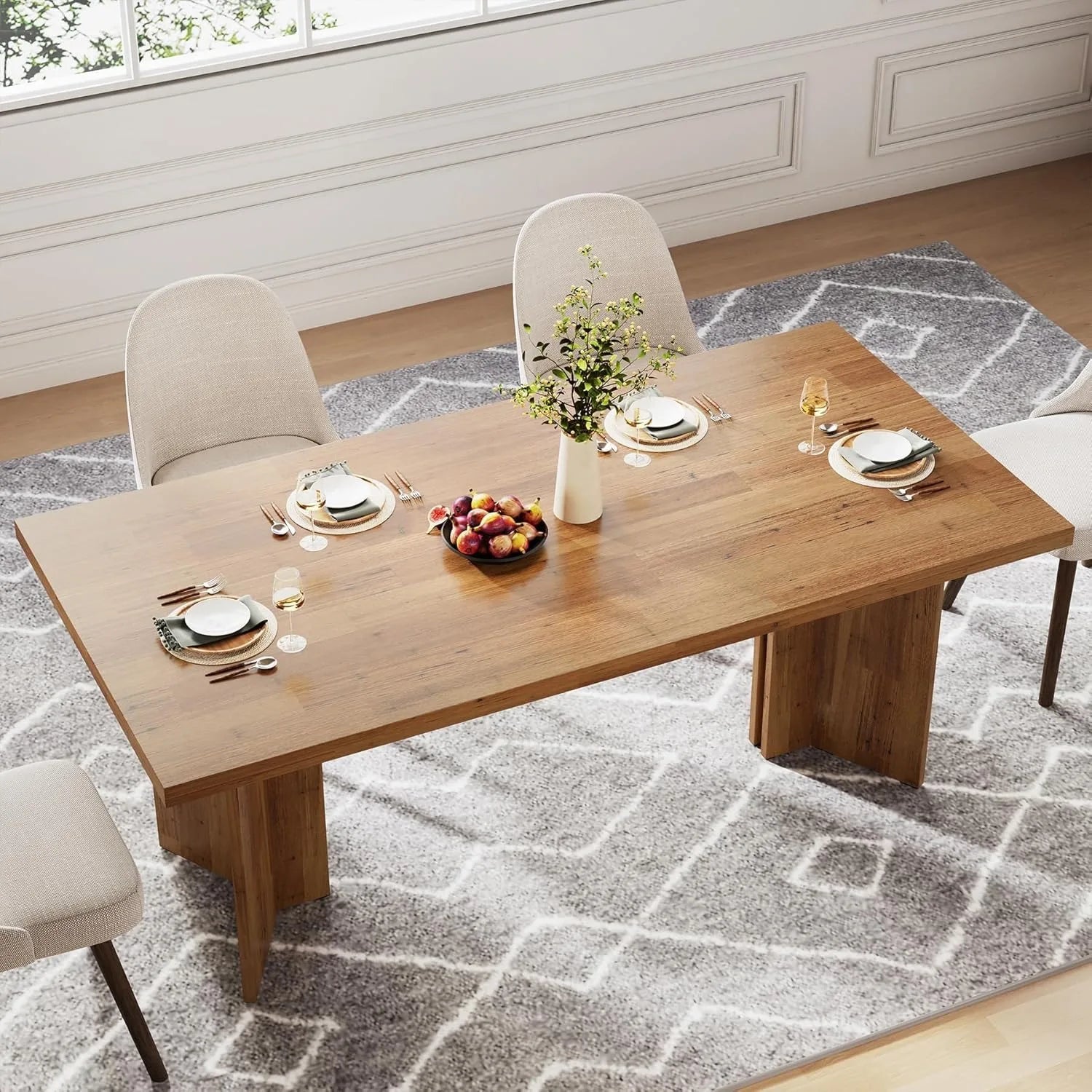 Farmhouse Dining Table for 4–6