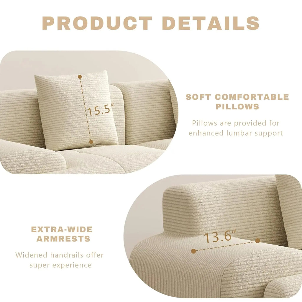Modular Sectional Sofa with Ottoman