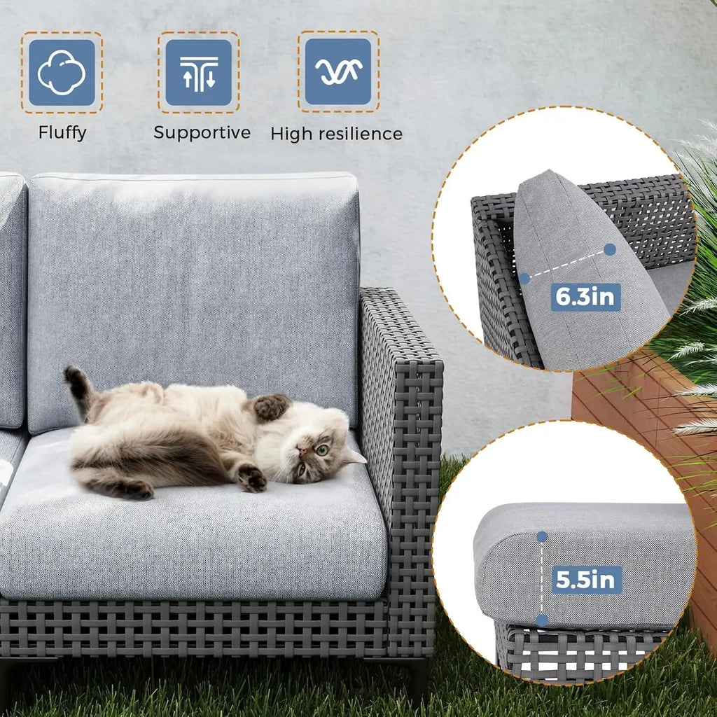 Weatherproof Rattan Sofa Set