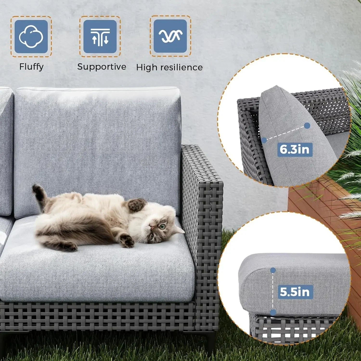 Weatherproof Rattan Sofa Set