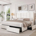 King Storage Bed with Wingback Headboard
