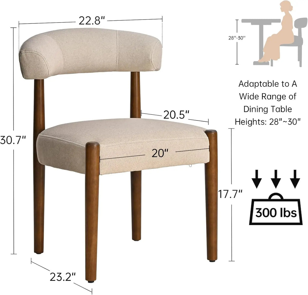 Walnut Dining Chairs Set of 4