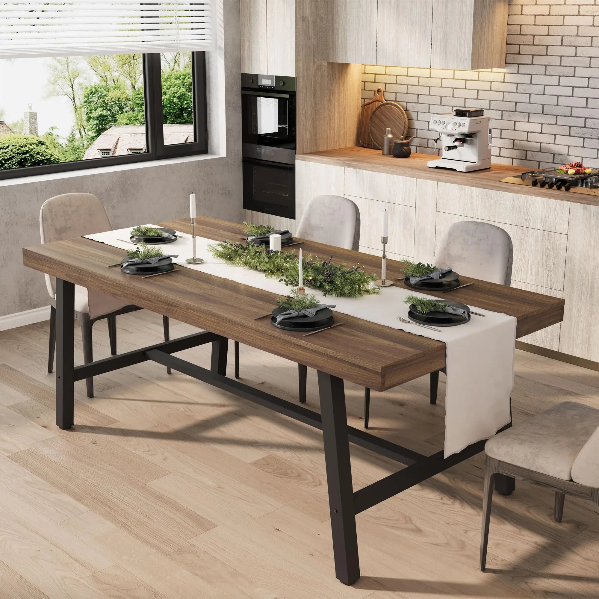 Industrial Dining Table for 6–8