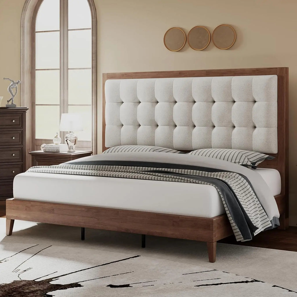 Solid Wood King Platform Bed