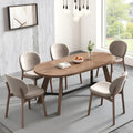 Rustic Oval Dining Table for 6–8