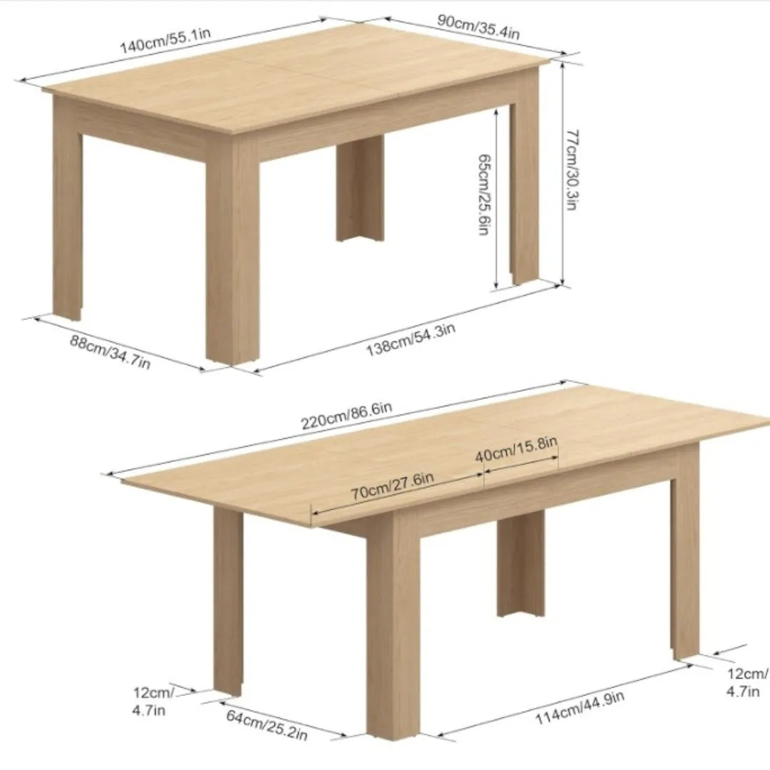 Extendable Dining Table for 6–10