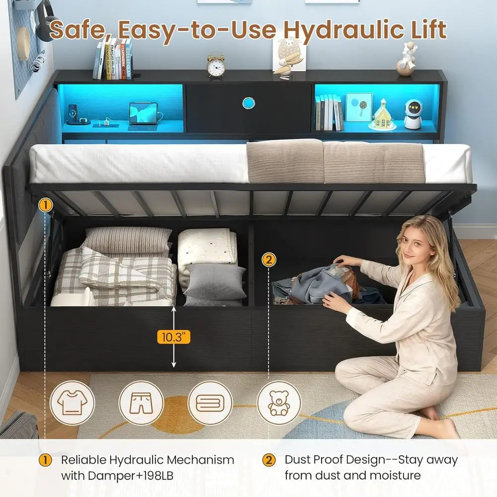 Twin Storage Daybed with Charging Station