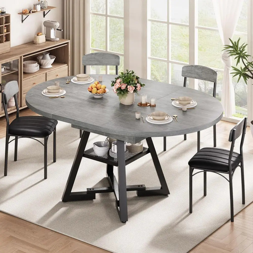 Extendable Round Dining Table