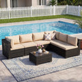 Wicker Tea Table Sofa Set