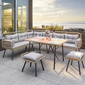 All-Weather L-Shaped Patio Sofa