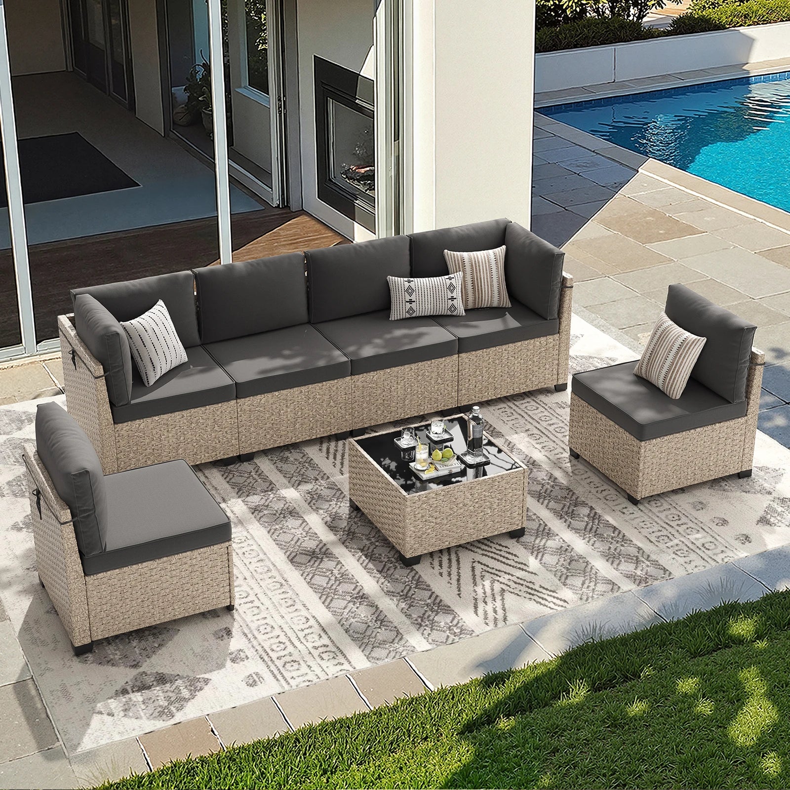 All-Weather Rattan Sectional Set
