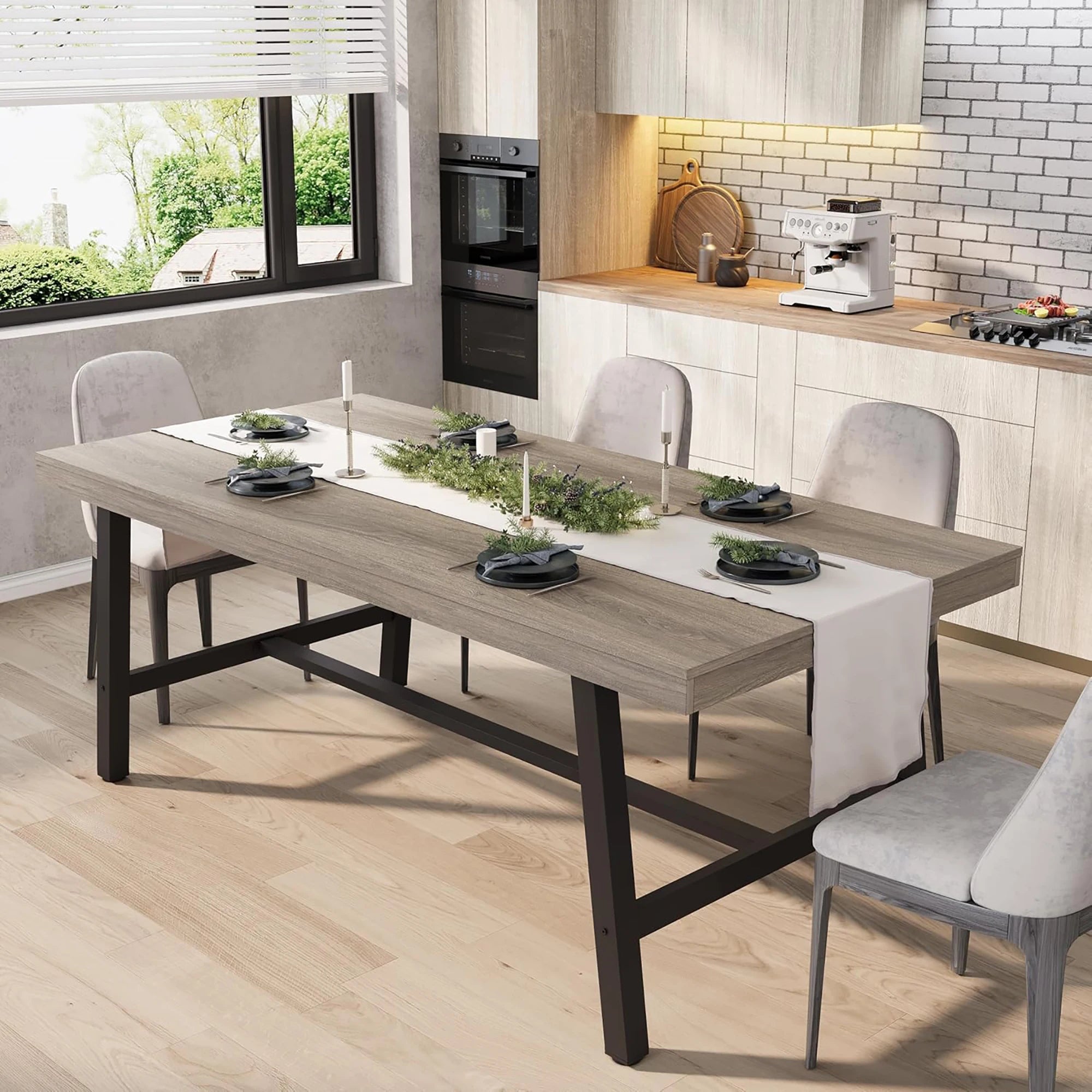 Industrial Dining Table for 6–8