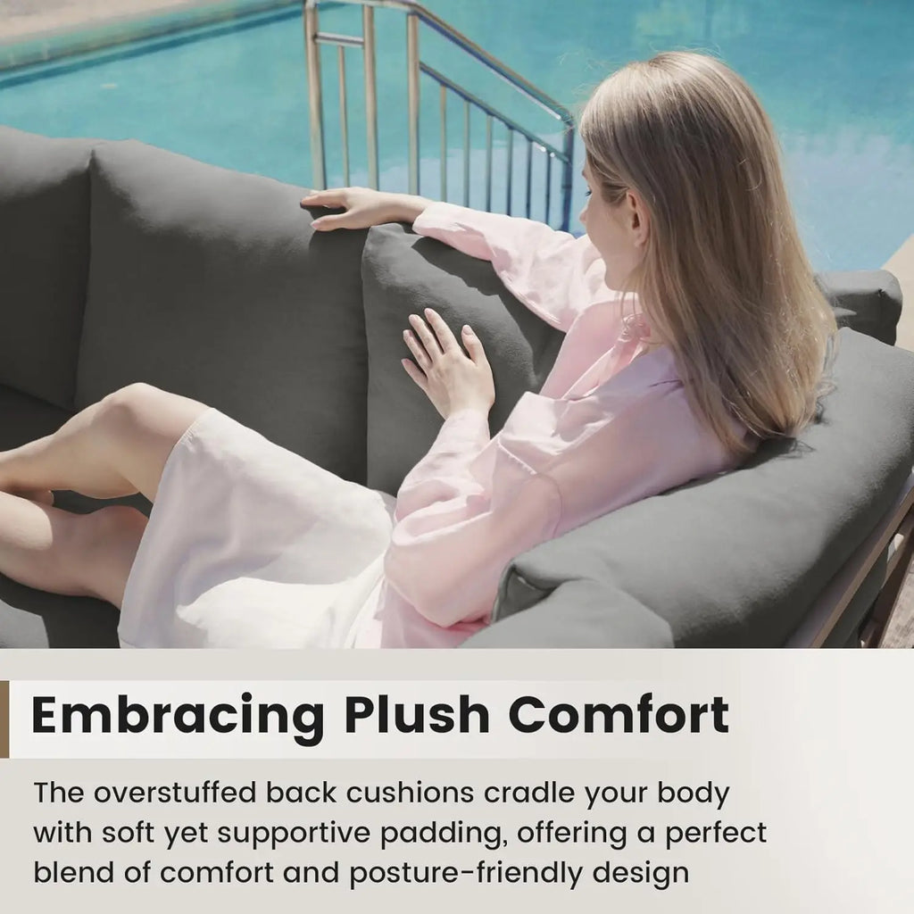 Metal Patio Sectional Sofa Set