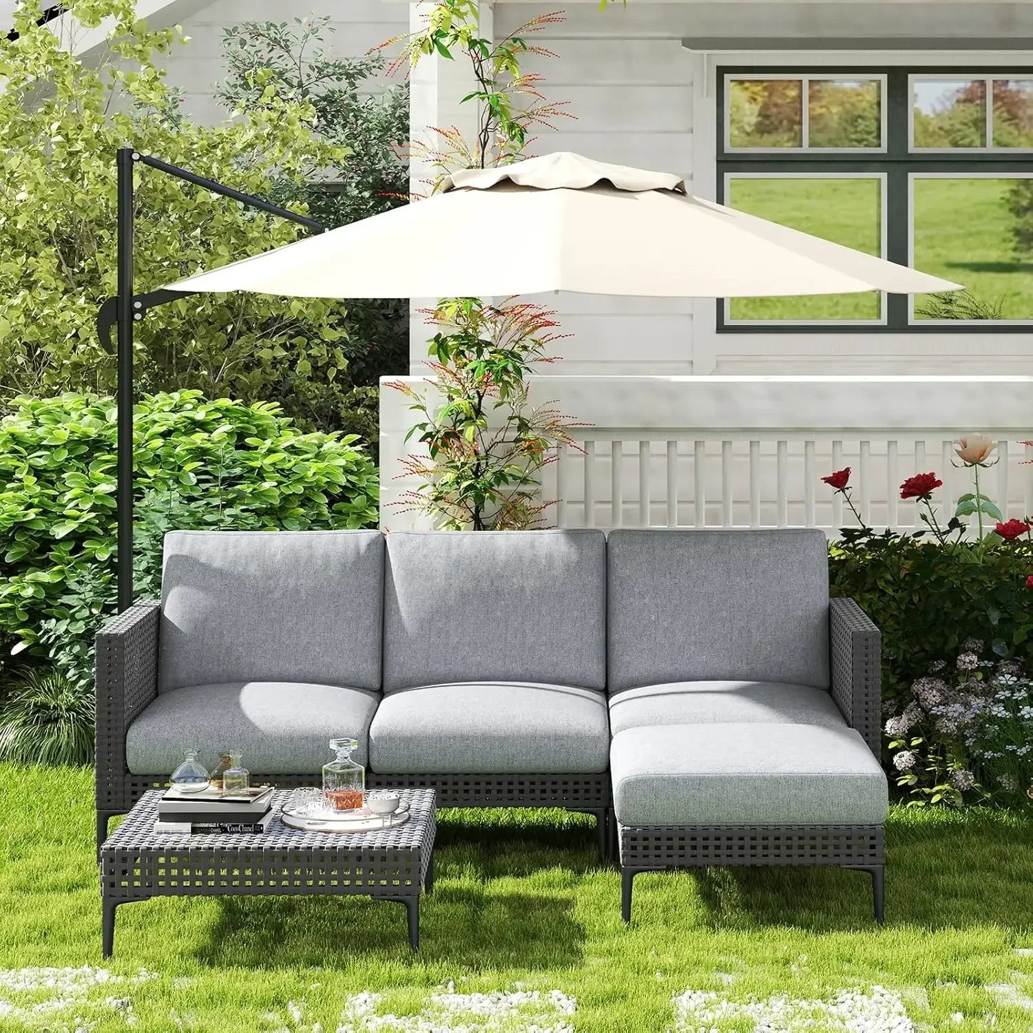 Weatherproof Rattan Sofa Set
