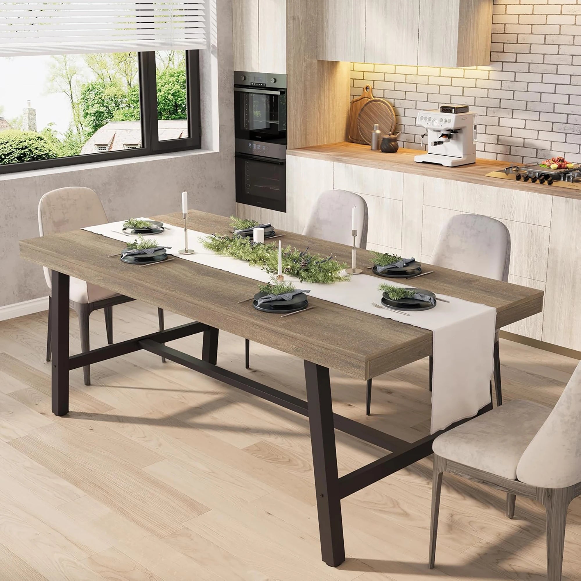 Industrial Dining Table for 6–8