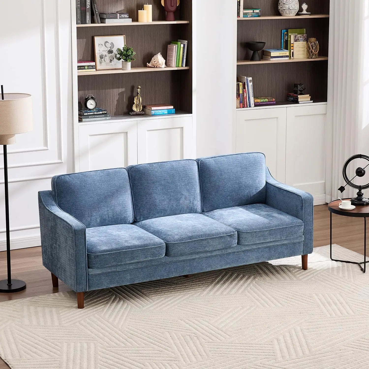 Light Blue Chenille Sofa