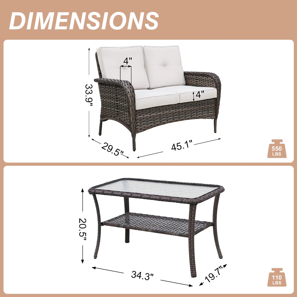 Vintage Patio Bistro Set
