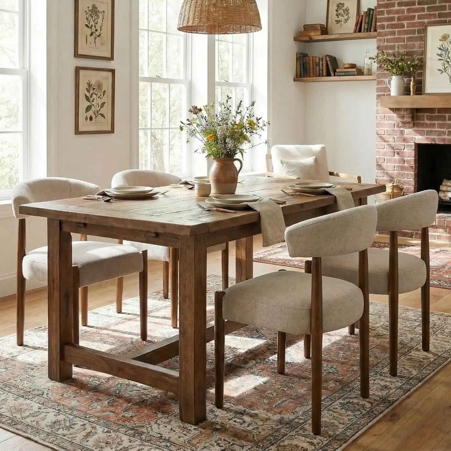 Walnut Dining Chairs Set of 4