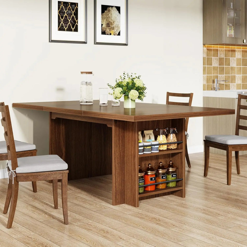 Farmhouse Dining Table with Storage