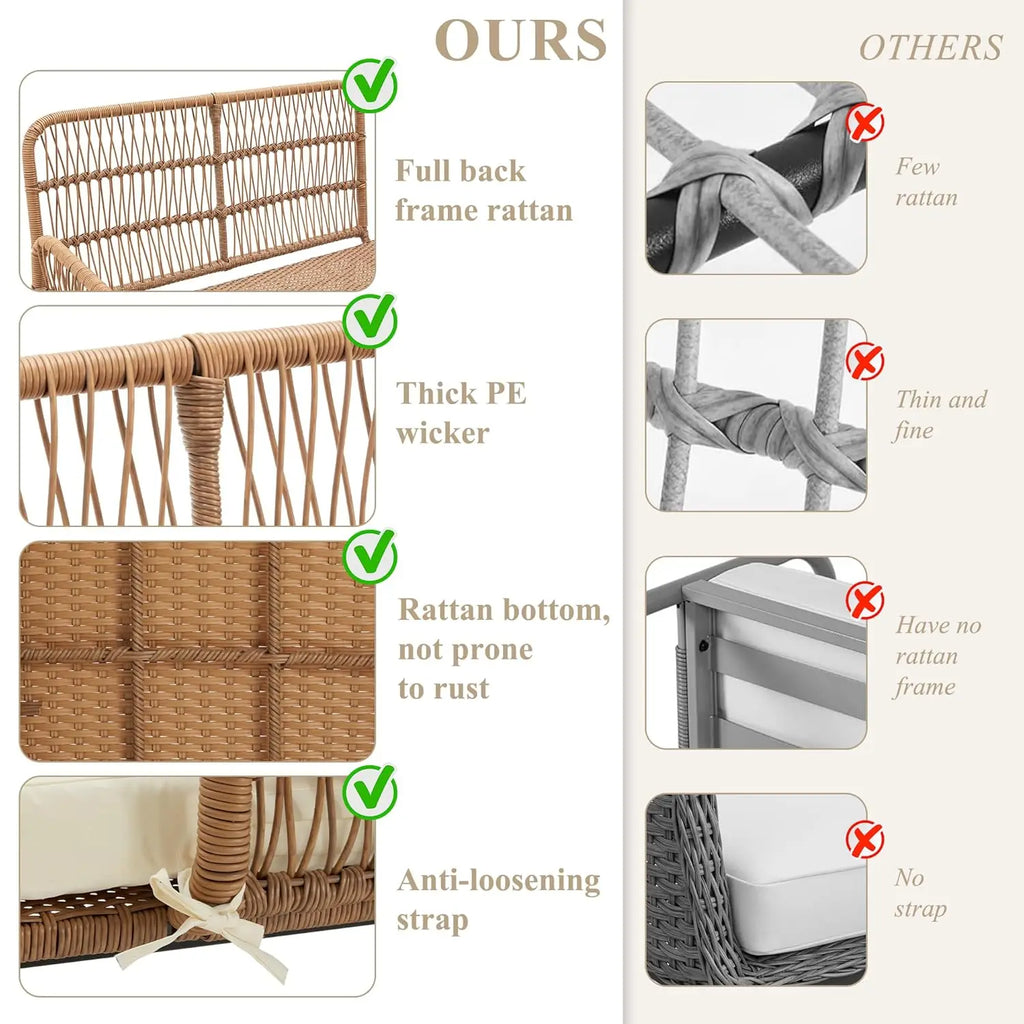 L-Shaped Patio Lounge Set