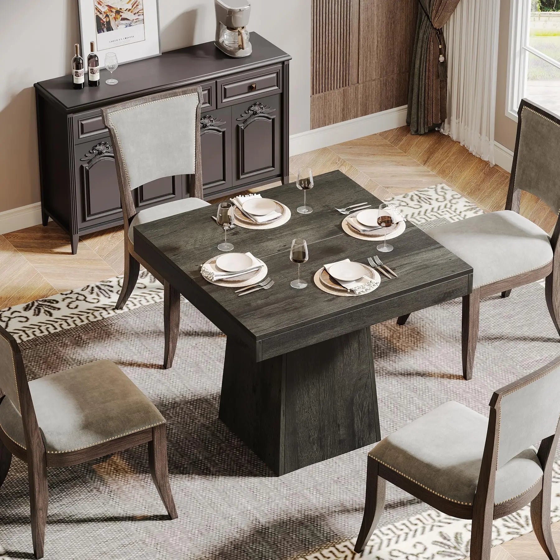 Square Farmhouse Dining Table