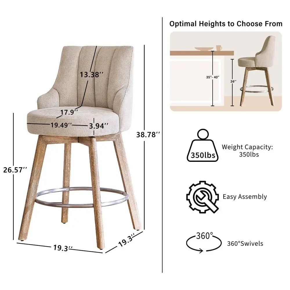 Counter Height Bar Stools Set of 2