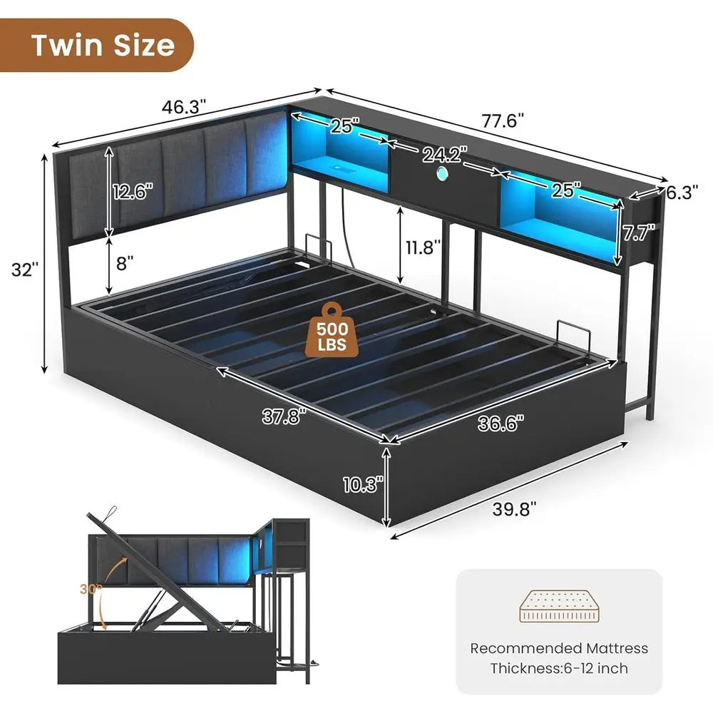 Twin Storage Daybed with Charging Station
