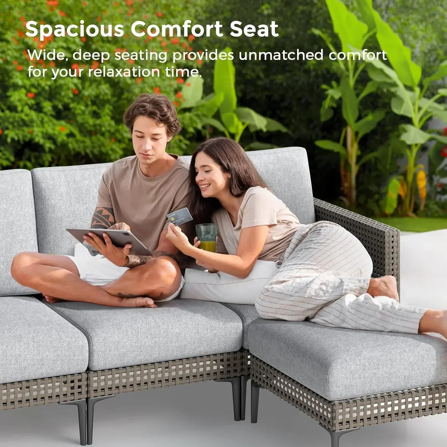 Weatherproof Rattan Sofa Set
