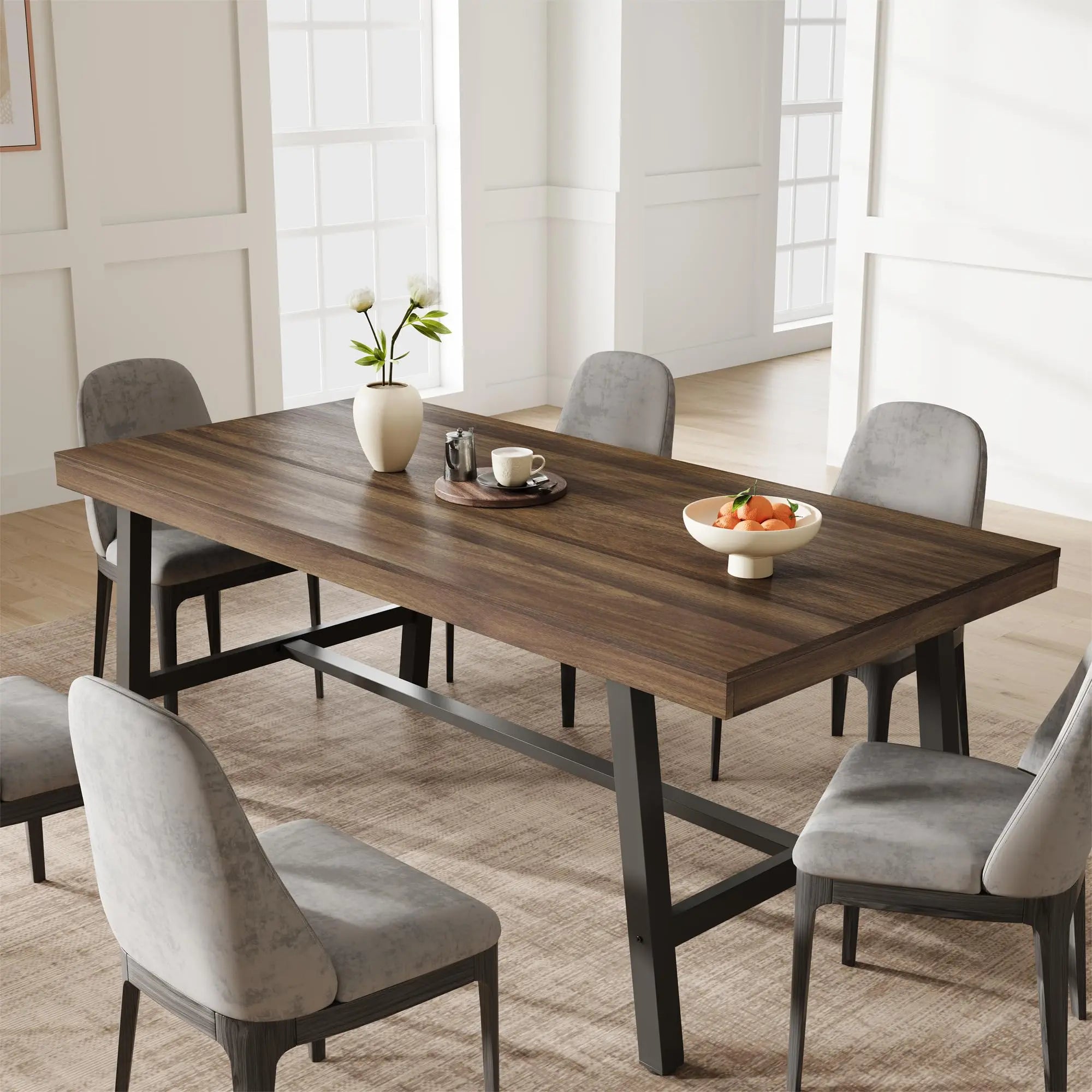 Industrial Dining Table for 6–8