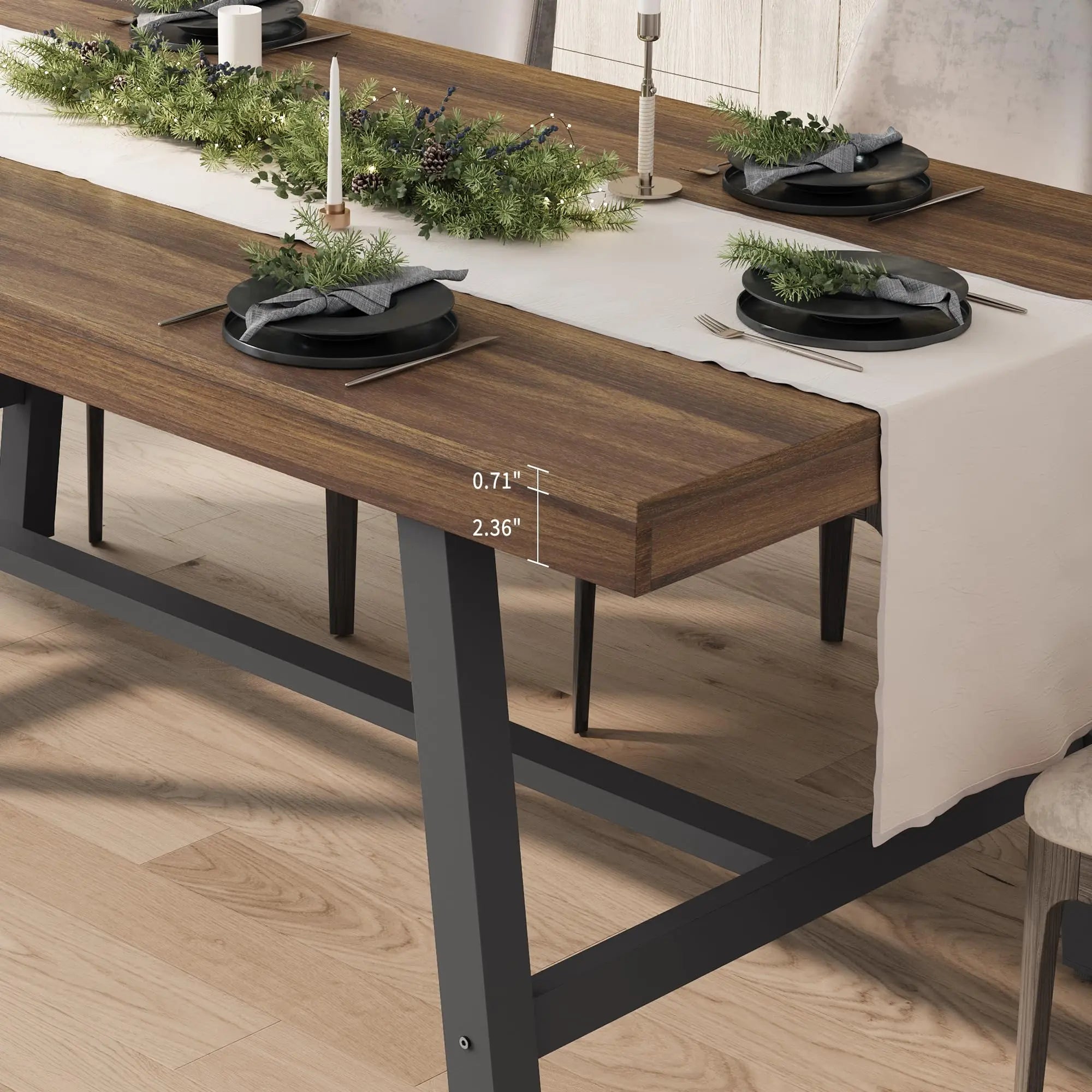 Industrial Dining Table for 6–8