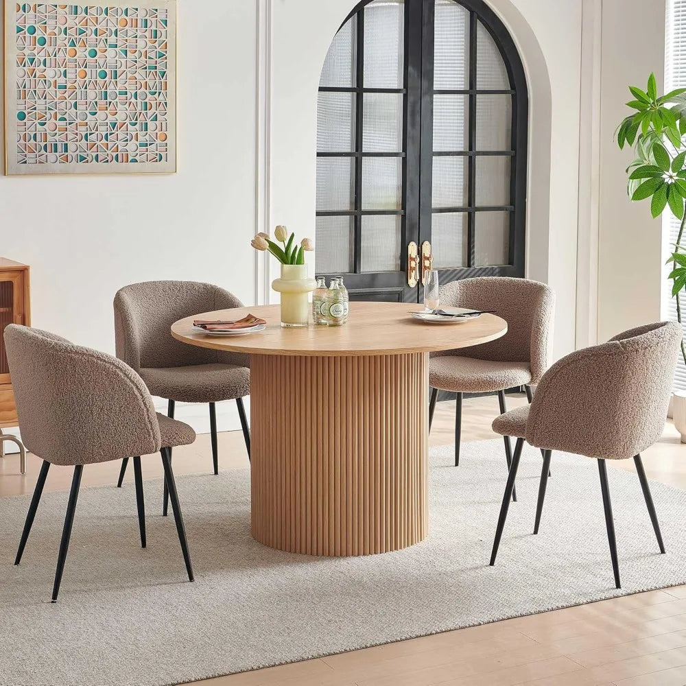 Round Dining Table Set with 4 Chairs