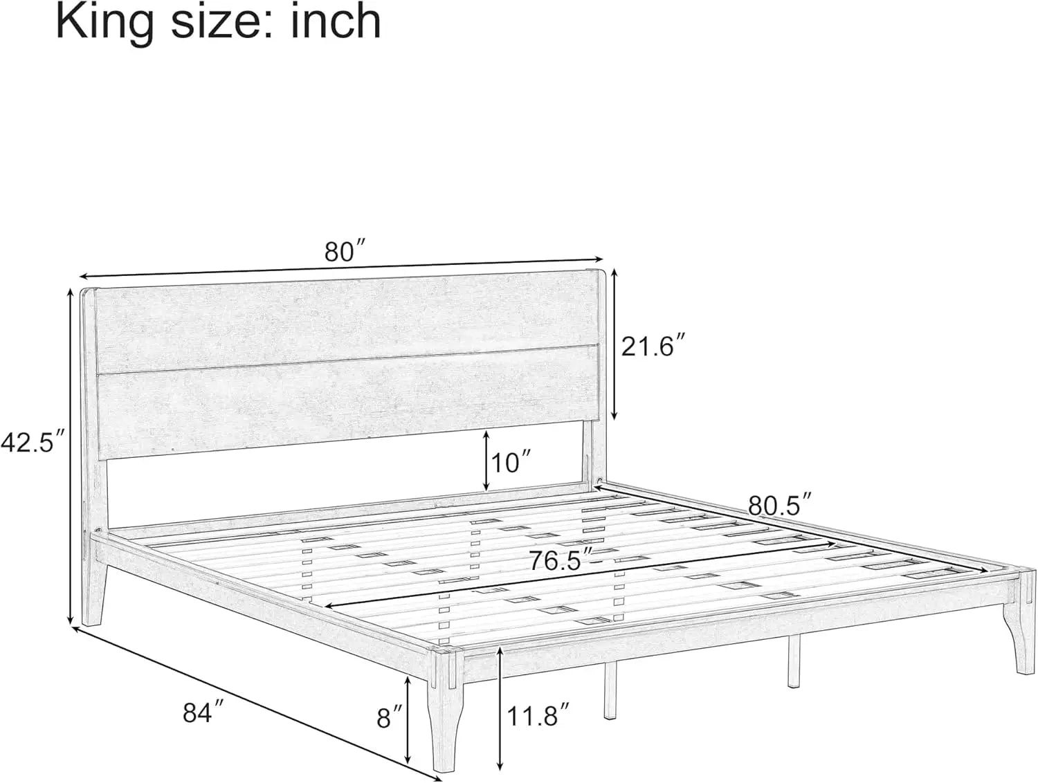Bamboo King Platform Bed