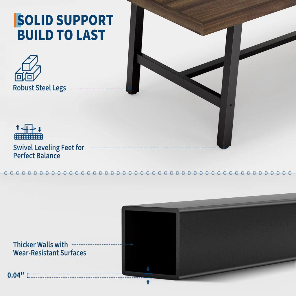 Industrial Dining Table for 6–8