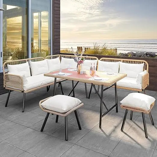 All-Weather L-Shaped Patio Sofa