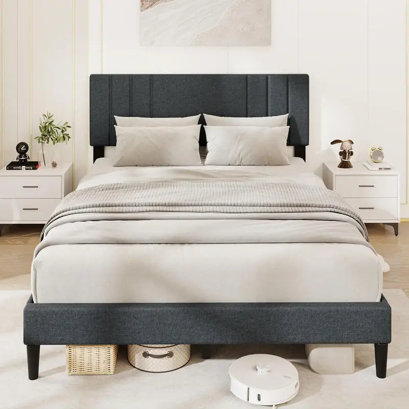 Tufted Upholstered Bed Frame