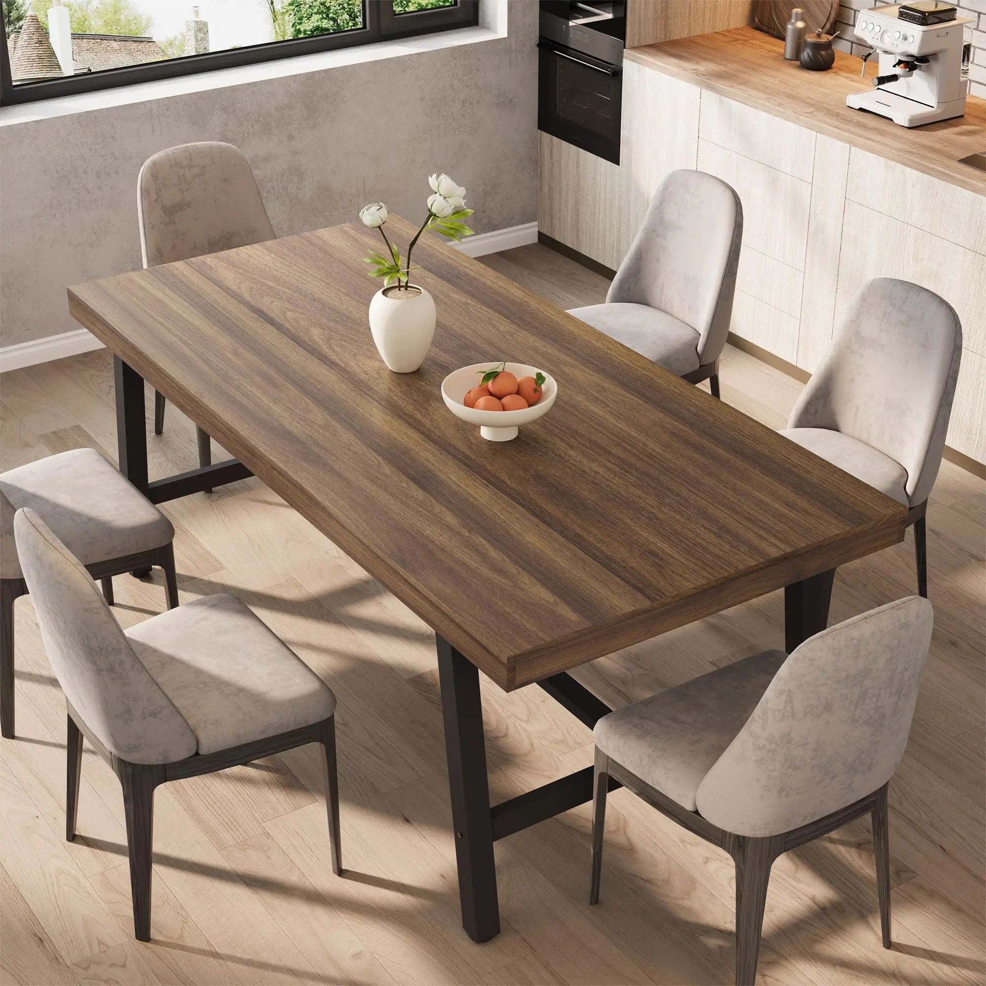 Industrial Dining Table for 6–8