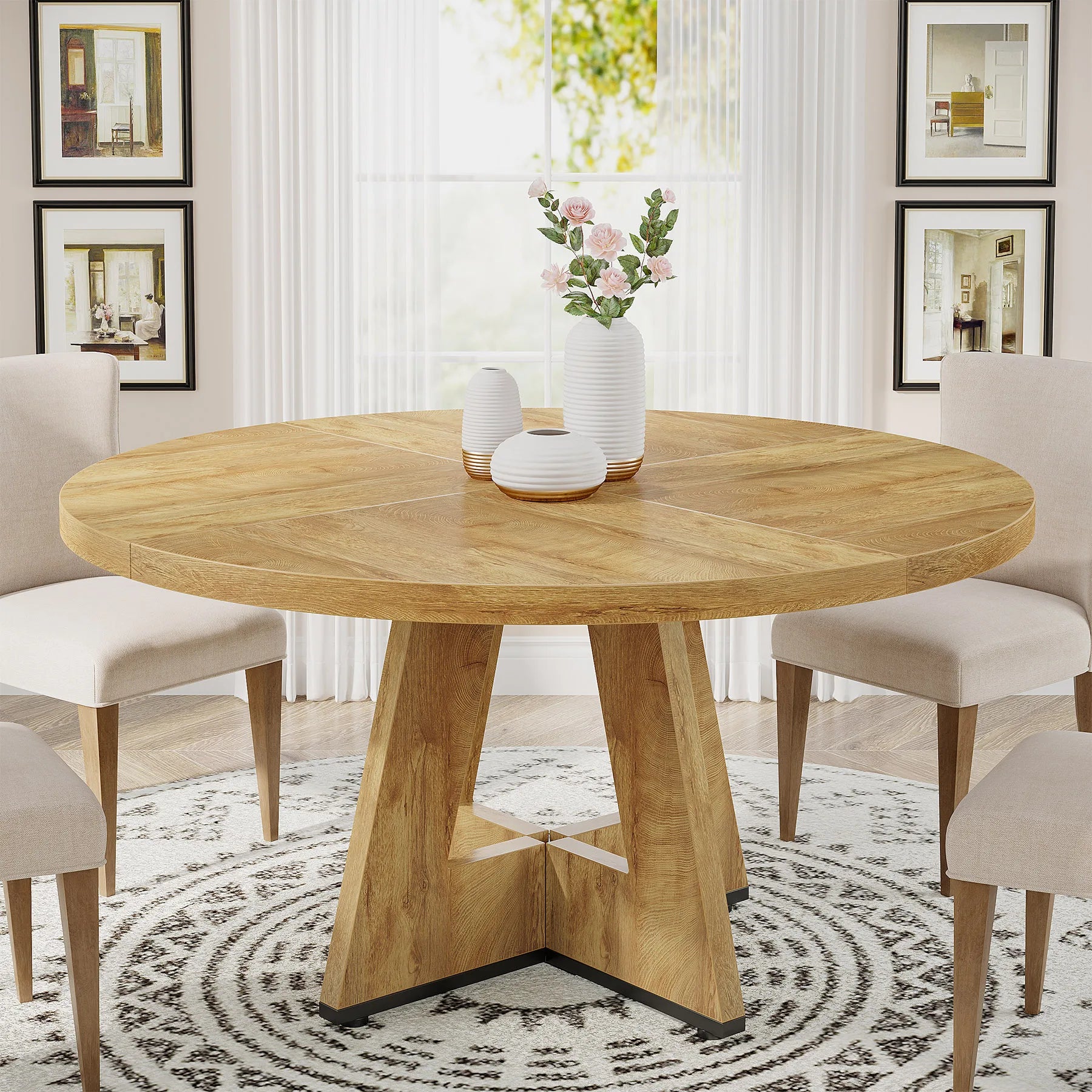 Farmhouse Round Dining Table
