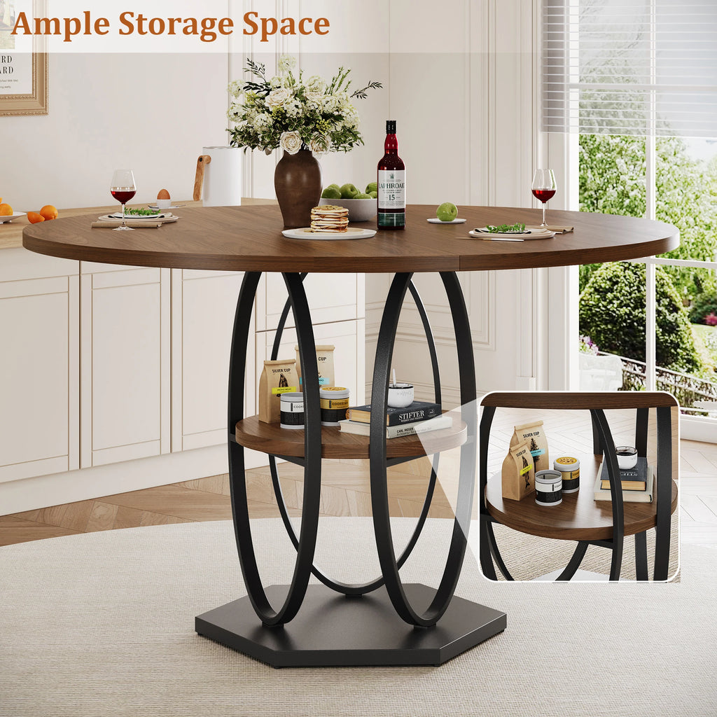 Round Dining Table for 4–6