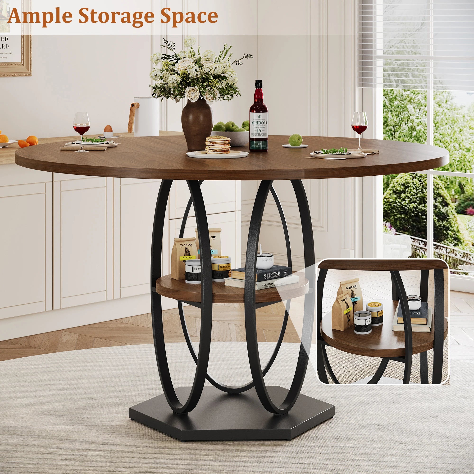 Round Dining Table for 4–6