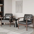 Leather Accent Chair Set of 2