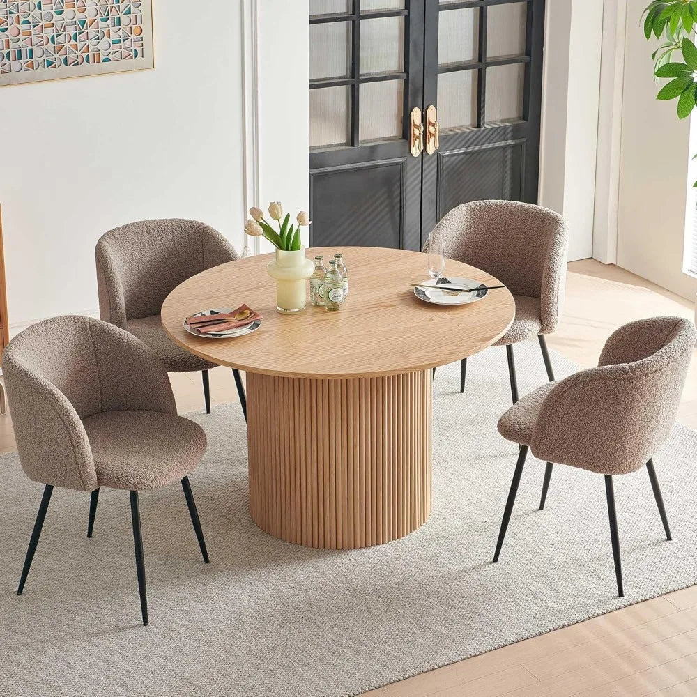 Round Dining Table Set with 4 Chairs