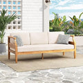 Acacia Wood Outdoor Bench Sofa