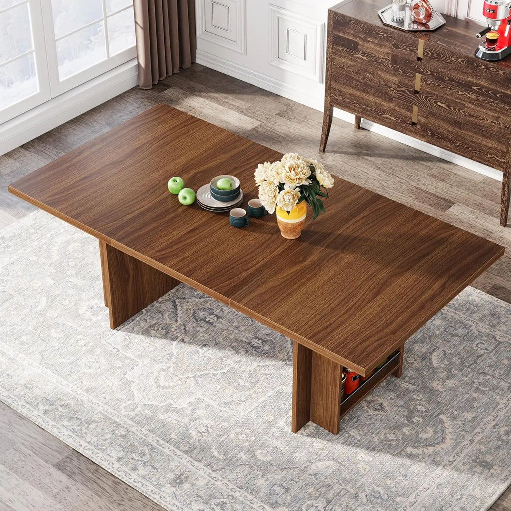 Farmhouse Dining Table with Storage