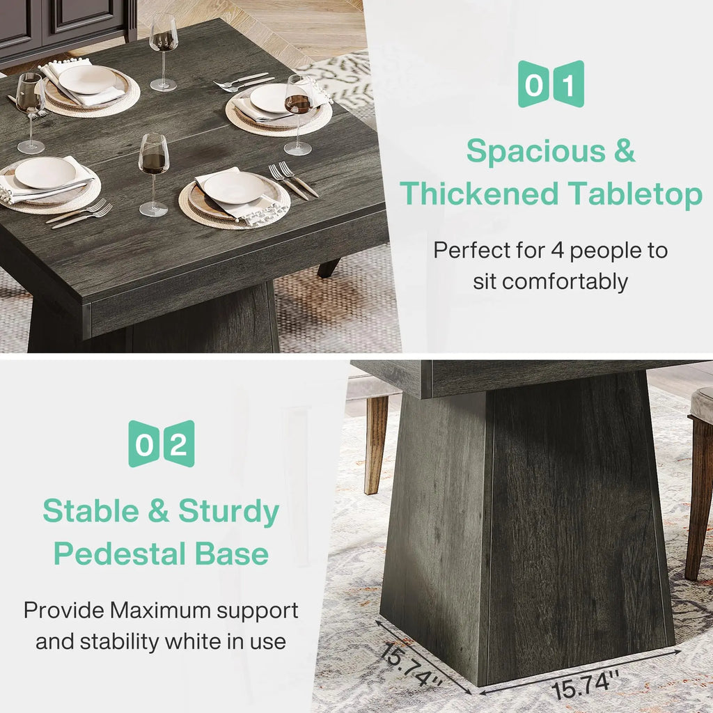 Square Farmhouse Dining Table