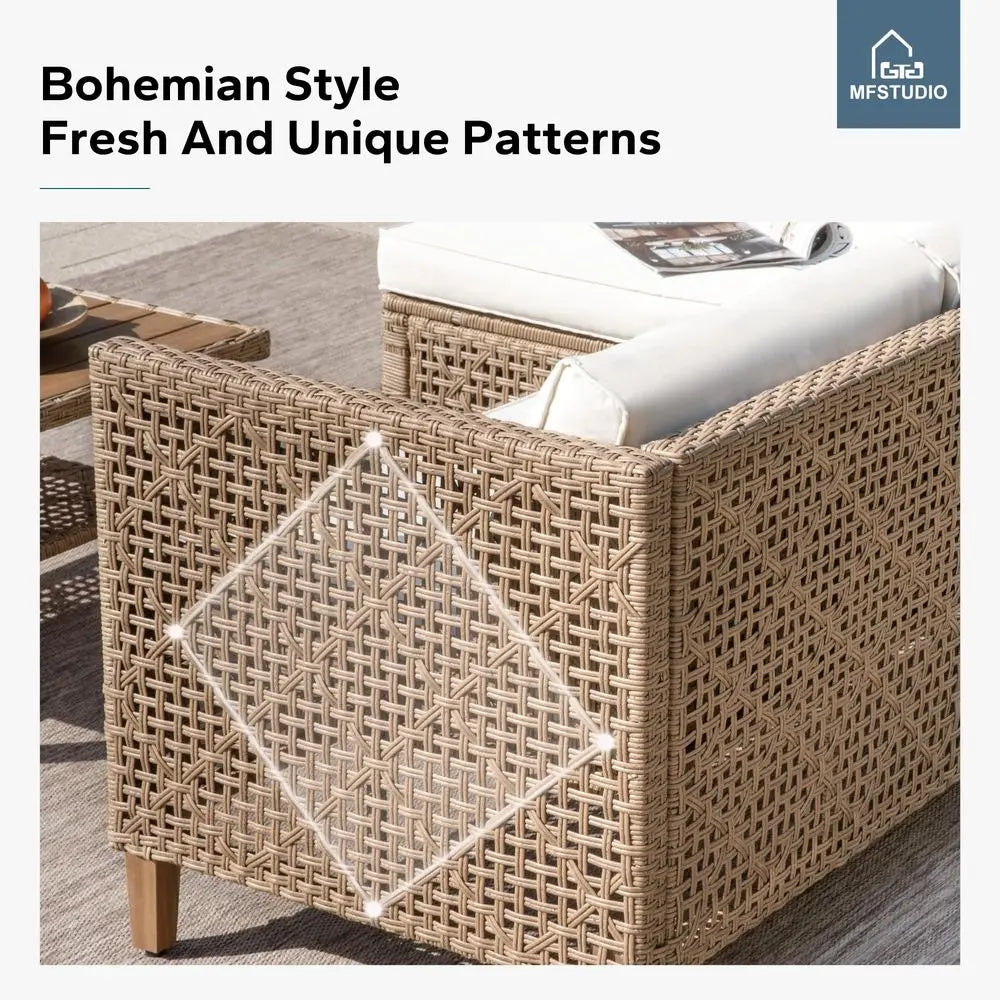 Acacia Wicker Conversation Set