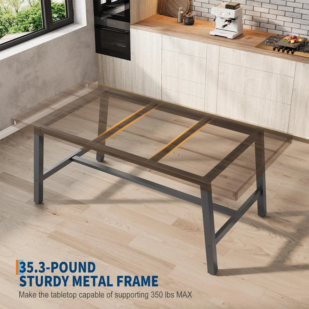 Industrial Dining Table for 6–8