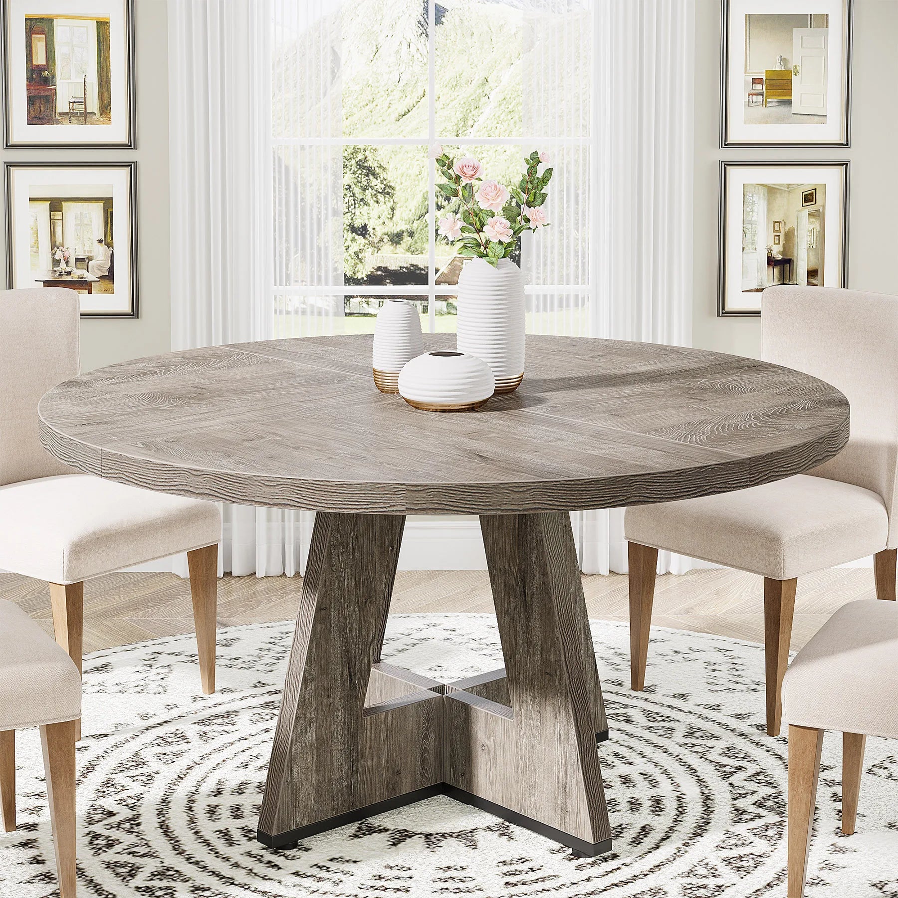 Farmhouse Round Dining Table