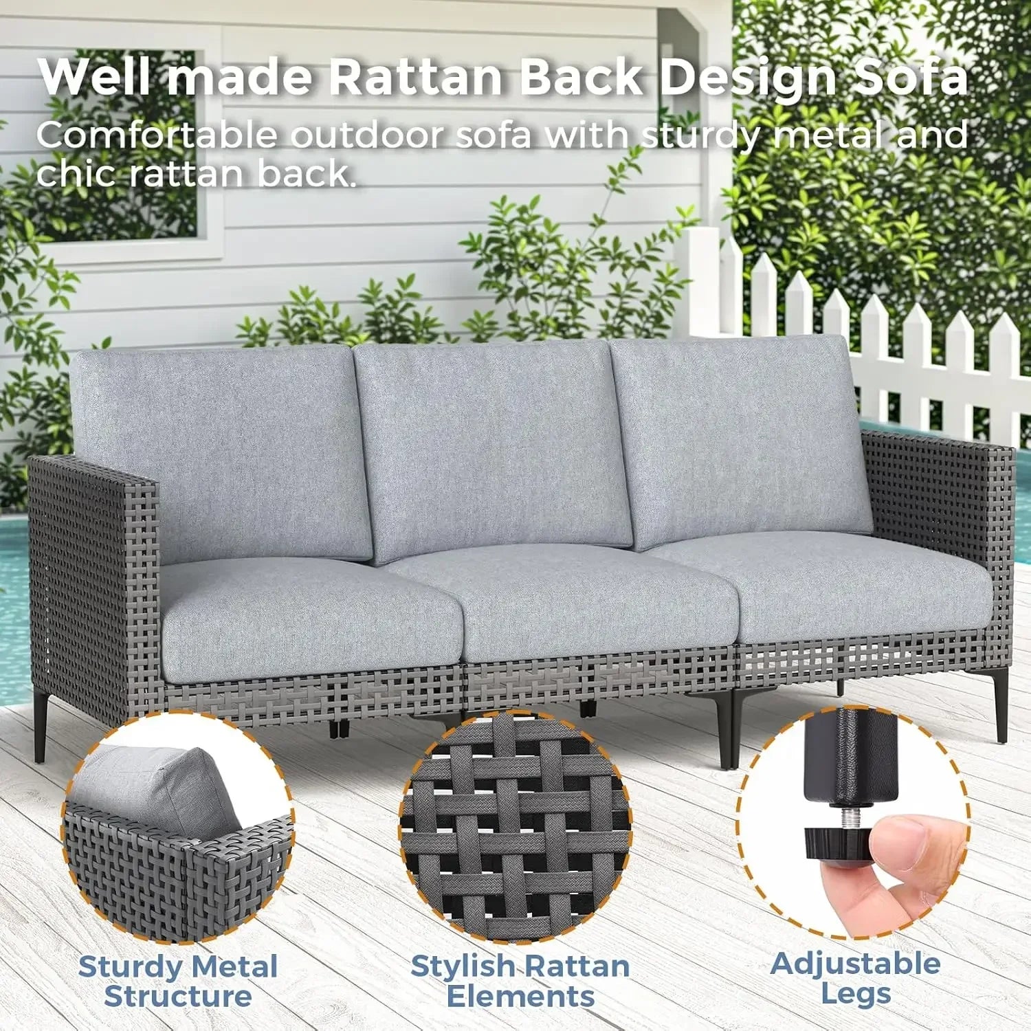 Weatherproof Rattan Sofa Set