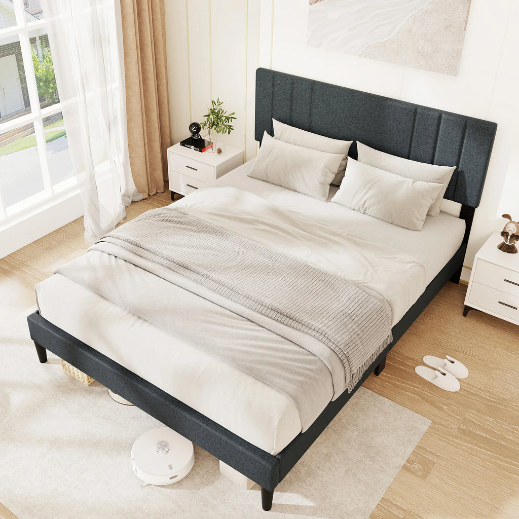 Tufted Upholstered Bed Frame