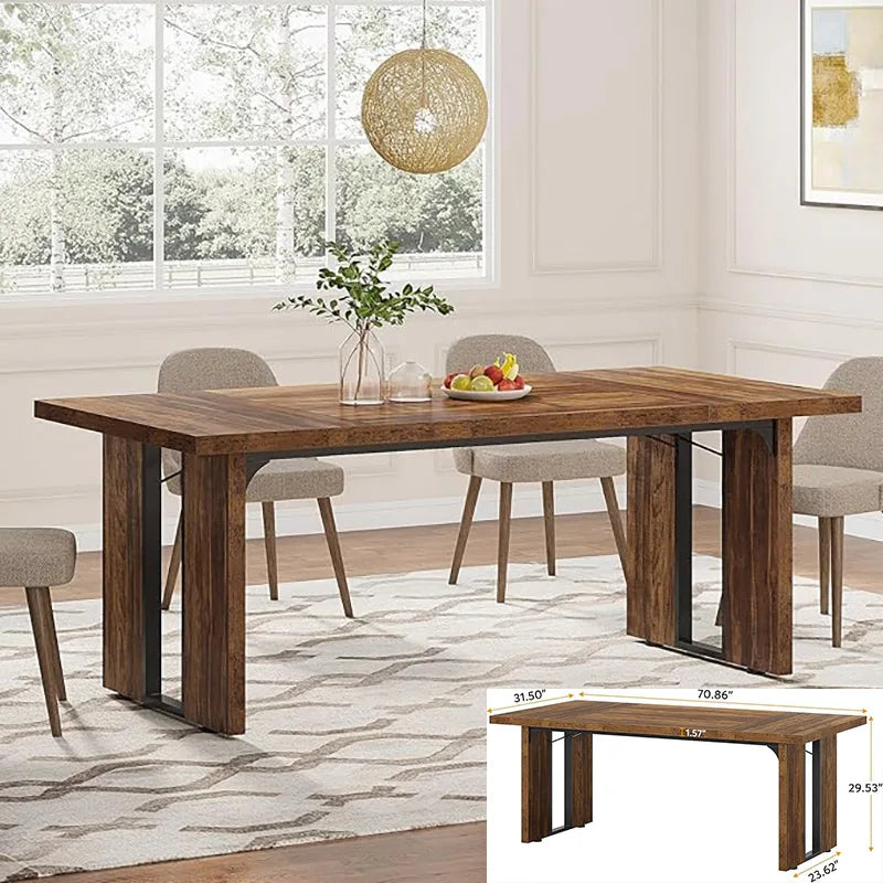 Farmhouse Dining Table for 4–6
